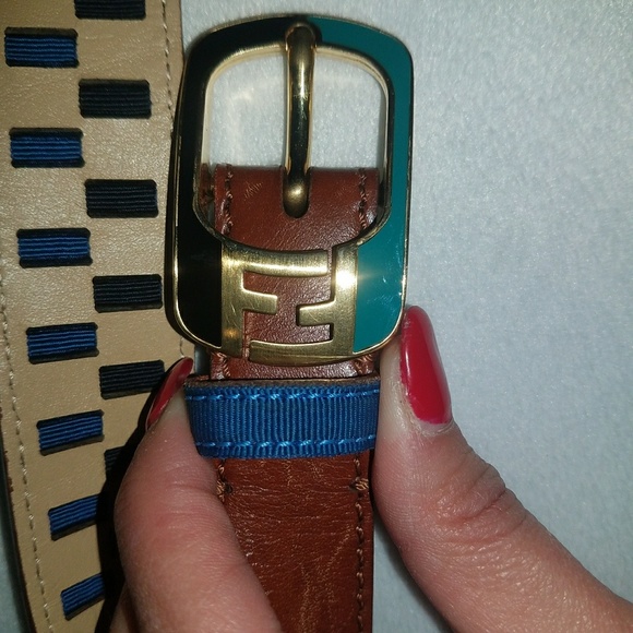 Real Fendi size 26 brown leather belt main image 4